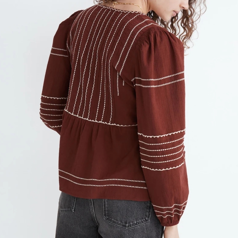 Madewell Faux Wrap Top Size XS - Picture 2 of 13